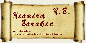 Miomira Borokić vizit kartica